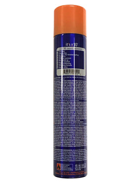 It's A 10 Miracle Super Hold Keratin Spray dispensing nozzle enabling quick-dry application.
