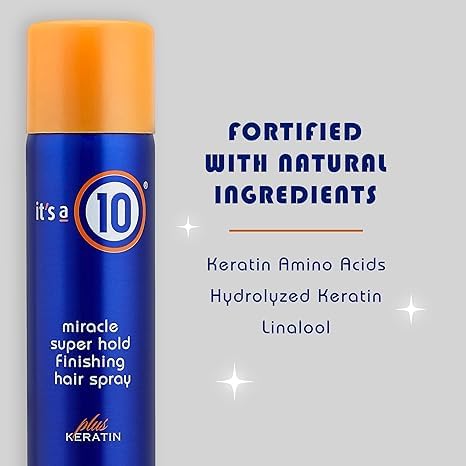 It's A 10 Miracle Super Hold Keratin Spray humidity resistance reduces frizz.