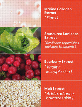 Its Skin Collagen Nutrition Emulsion on the hand demonstrates easy, even spread.