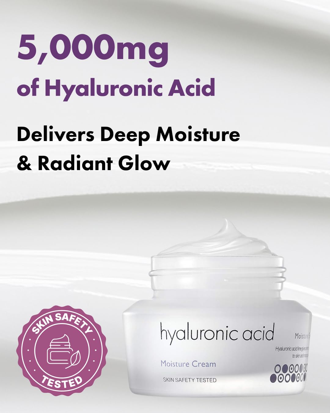 It'S SKIN moisture cream texture close-up showing light, non-greasy finish.