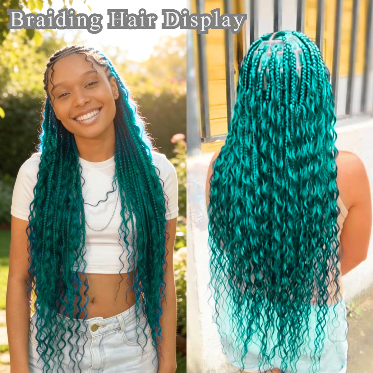 ITSBRAIDS color-accurate images help ensure teal shade matches expectations