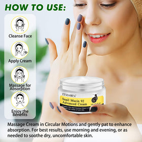 ITSDAWN snail mucin cream dry-skin scene demonstrates lasting moisturization without heaviness.