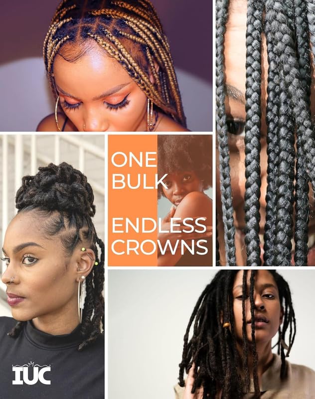 IUC Afro Kinkys natural black 50g pack for versatile, dyeable styles.