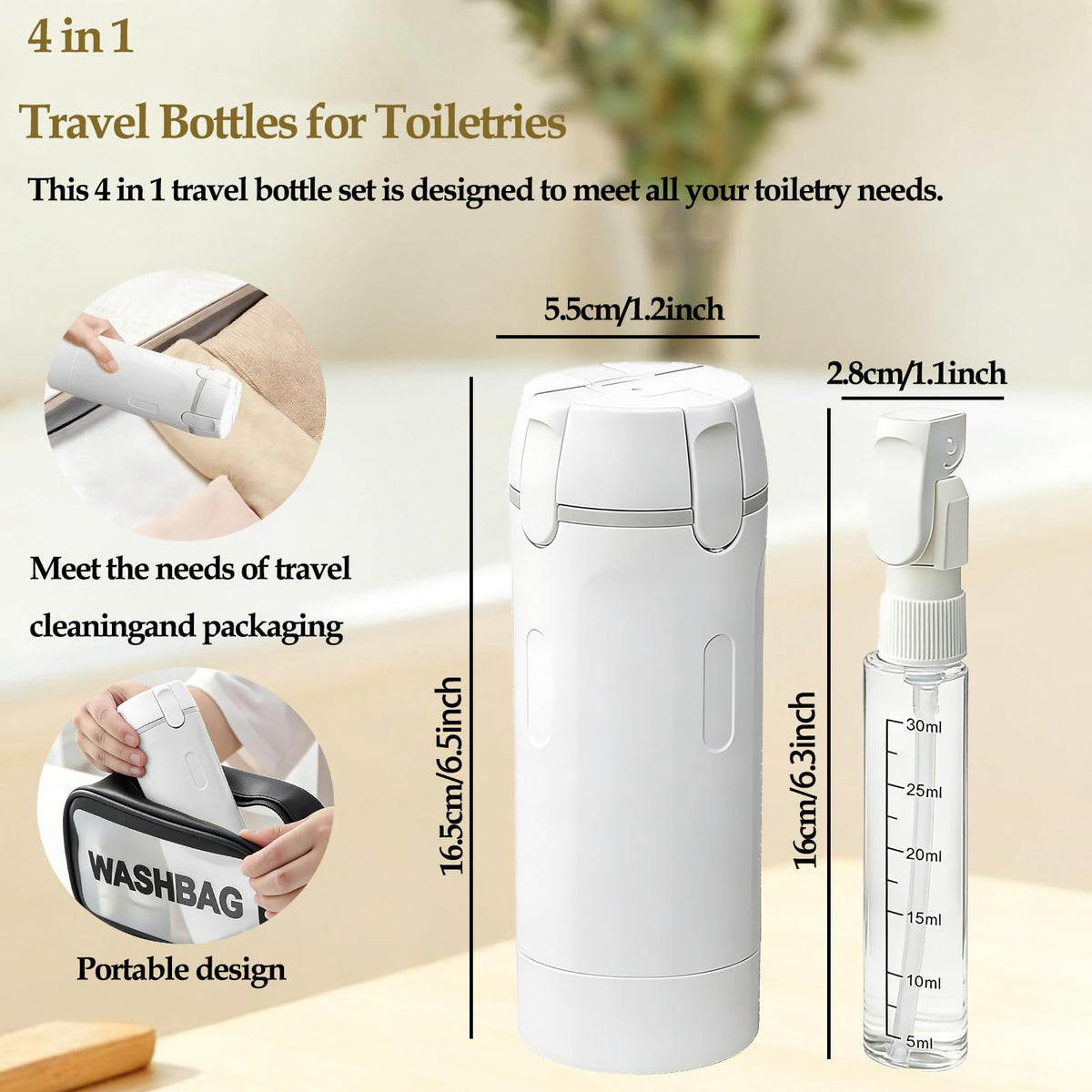 IULWJPU easy-push-top travel dispenser delivers precise portions
