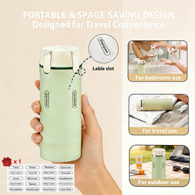 IULWJPU leak-proof cap and seal prevent spills during travel.