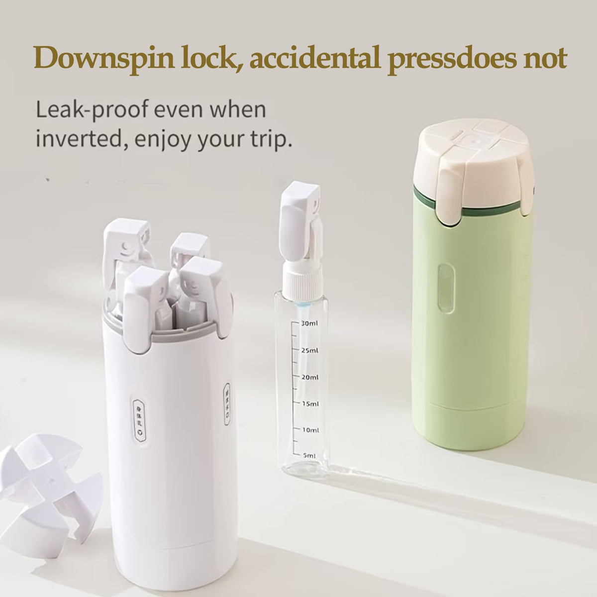 IULWJPU leak-proof travel dispenser keeps liquids secure during travel