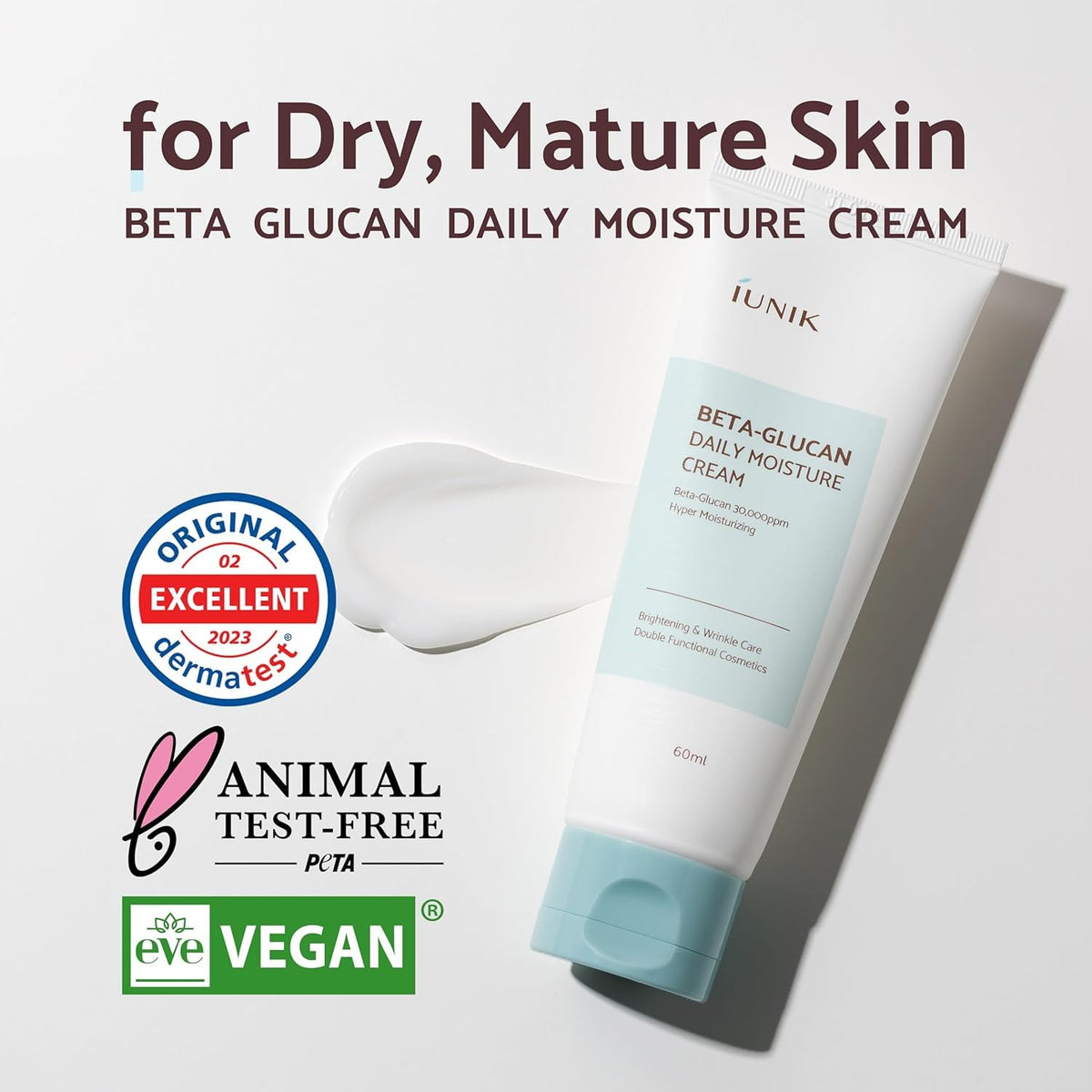 Close-up of Beta-Glucan Daily Moisture Cream texture showing creaminess