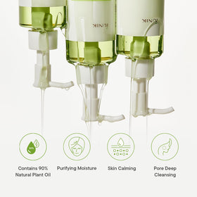 IUNIK Centella Green Fresh Cleansing Oil highlights Centella and plant oils for balanced cleansing.