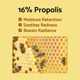 IUNIK Propolis Vitamin Sleeping Mask lid off reveals creamy formula.