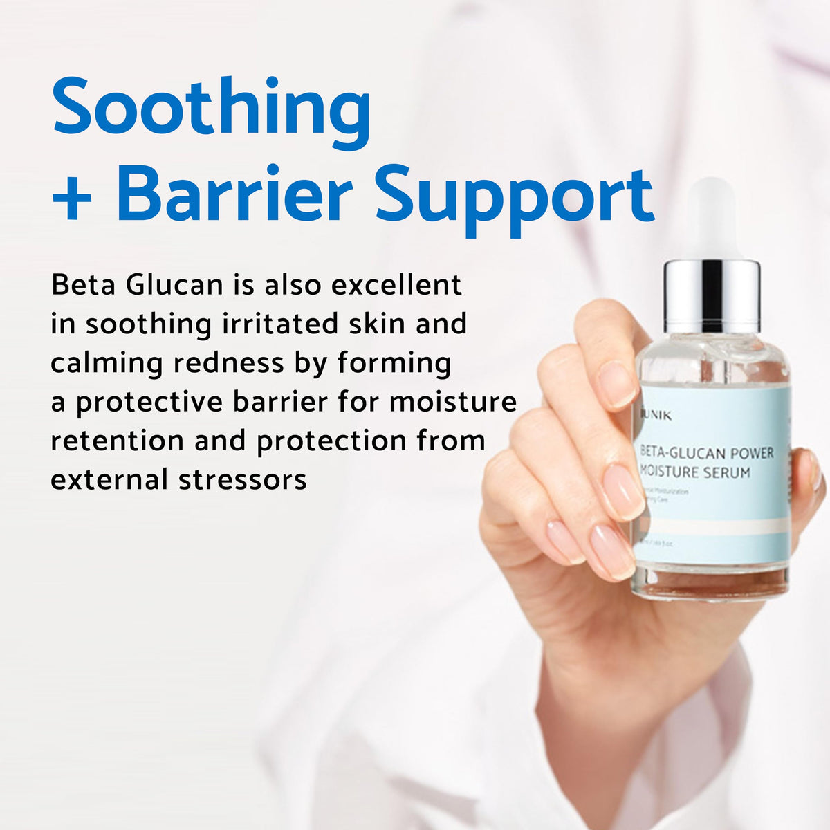 Illustration of skin barrier protection concept with IUNIK beta-glucan