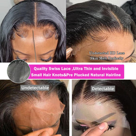 IUPin bleached knots glueless wig for easy, secure wear