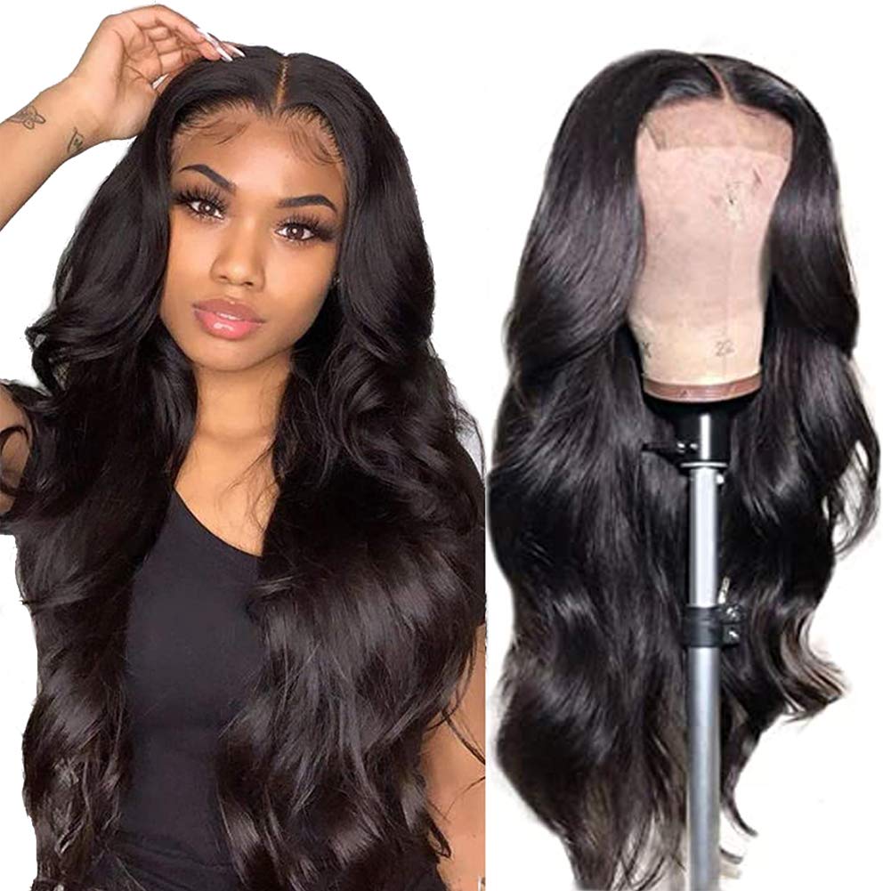 IUPin body wave lace front wig closeup highlighting natural hairline and silky texture