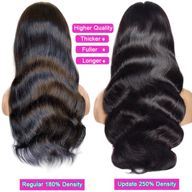 IUPin middle part body wave lace front wig for versatile styling