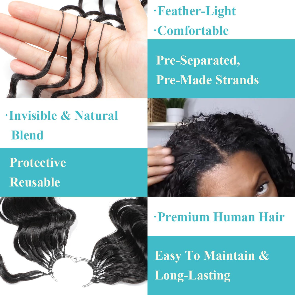 IVCoco 200g crochet hair strands ready for quick volume without heaviness