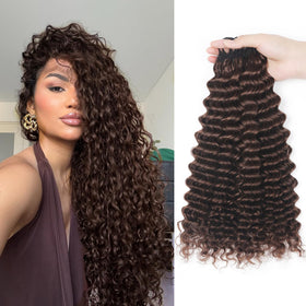 IVCoco Deep Wave crochet hair bundle showing natural texture for seamless blend