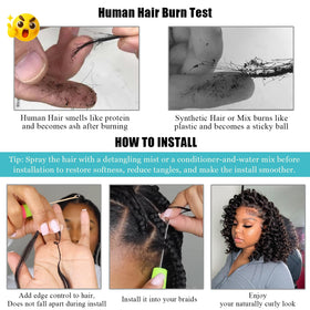 IVCoco deep wave crochet hair in natural black with realistic movement