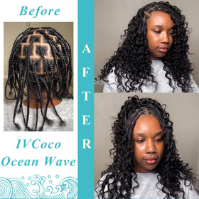 IVCoco virgin ocean wave hair texture suitable for heat styling