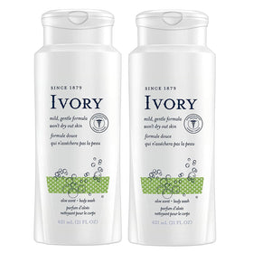 Ivory Aloe Body Wash bottle with easy pour, showcasing a clean, hydrating skincare routine.