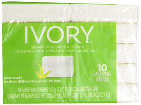 Ivory Aloe Bar Soap under water demonstrates smooth, everyday lather.