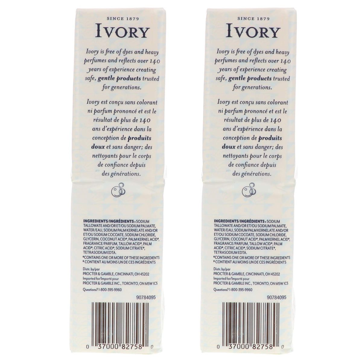 Ivory Original bar soap used by multiple family members.