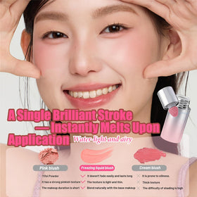 IWAWA Liquid Blush sponge-tip application for precise, mess-free color