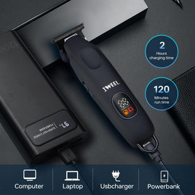 IWEEL trimmer is travel-friendly with cordless design for on-the-go grooming