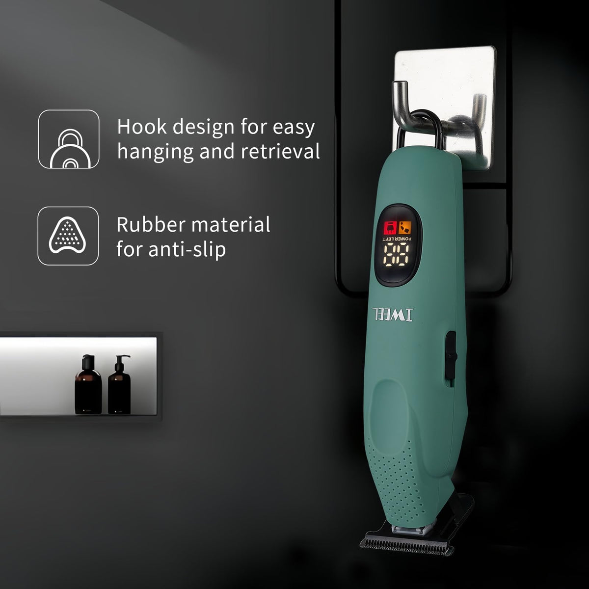 IWEEL trimmer in daily use for beard, mustache, and body grooming