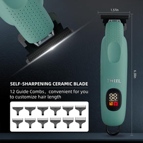 IWEEL trimmer LCD display showing battery level for easy charging