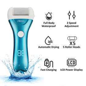 IWEEL roller heads variety provides tailored care for different dead skin areas.