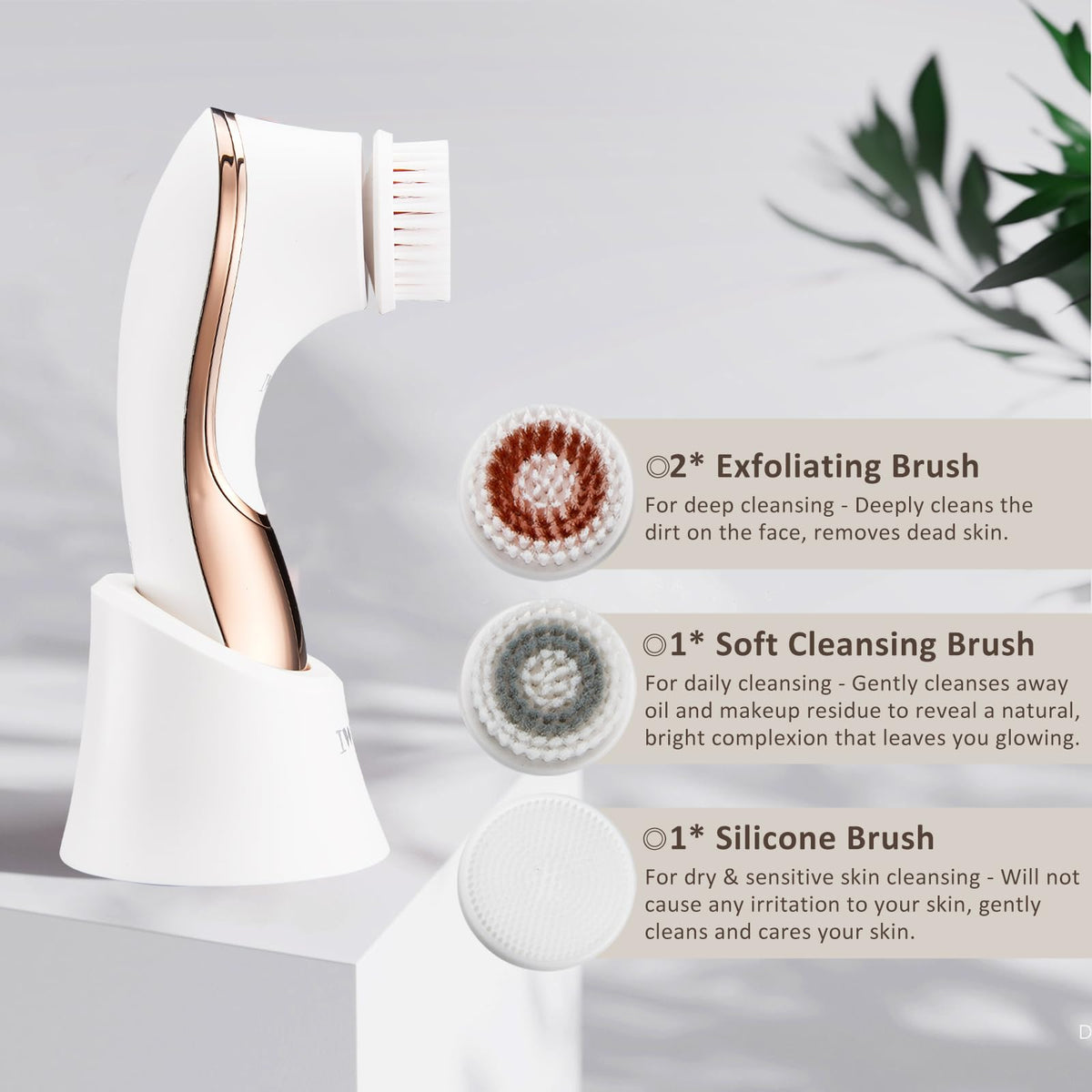 IWEEL Waterproof design demonstrated in shower use for convenient skincare.