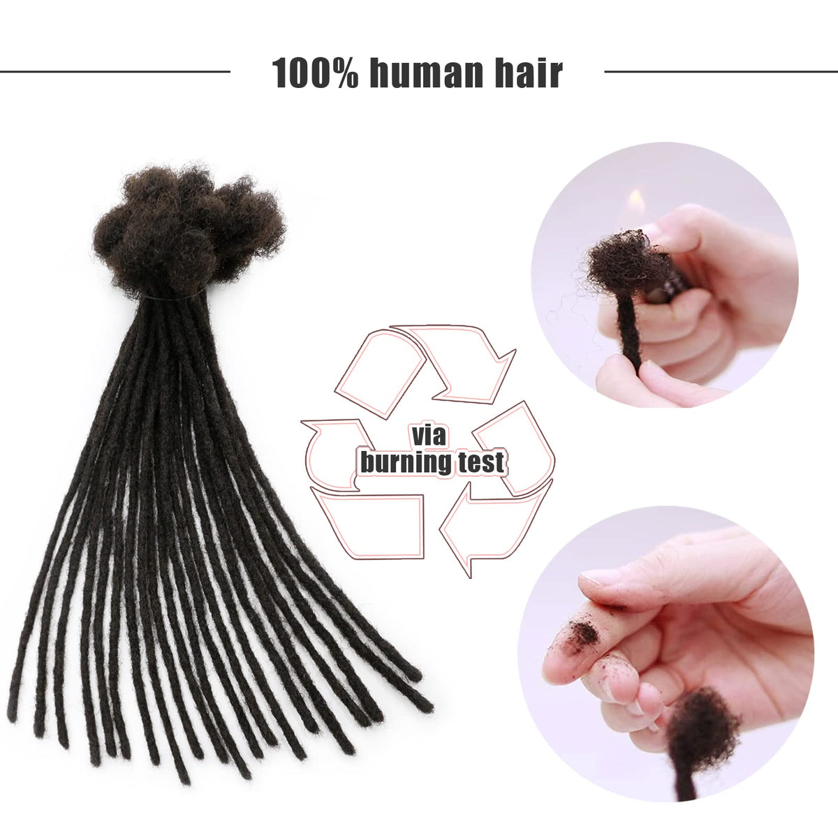 IXIMII dreadlock texture close-up shows soft, natural-looking fibers