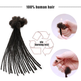 IXIMII dreadlock texture close-up shows soft, natural-looking fibers