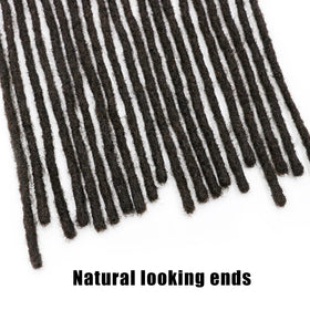 IXIMII eight-inch dreadlocks laid out for full-length viewing
