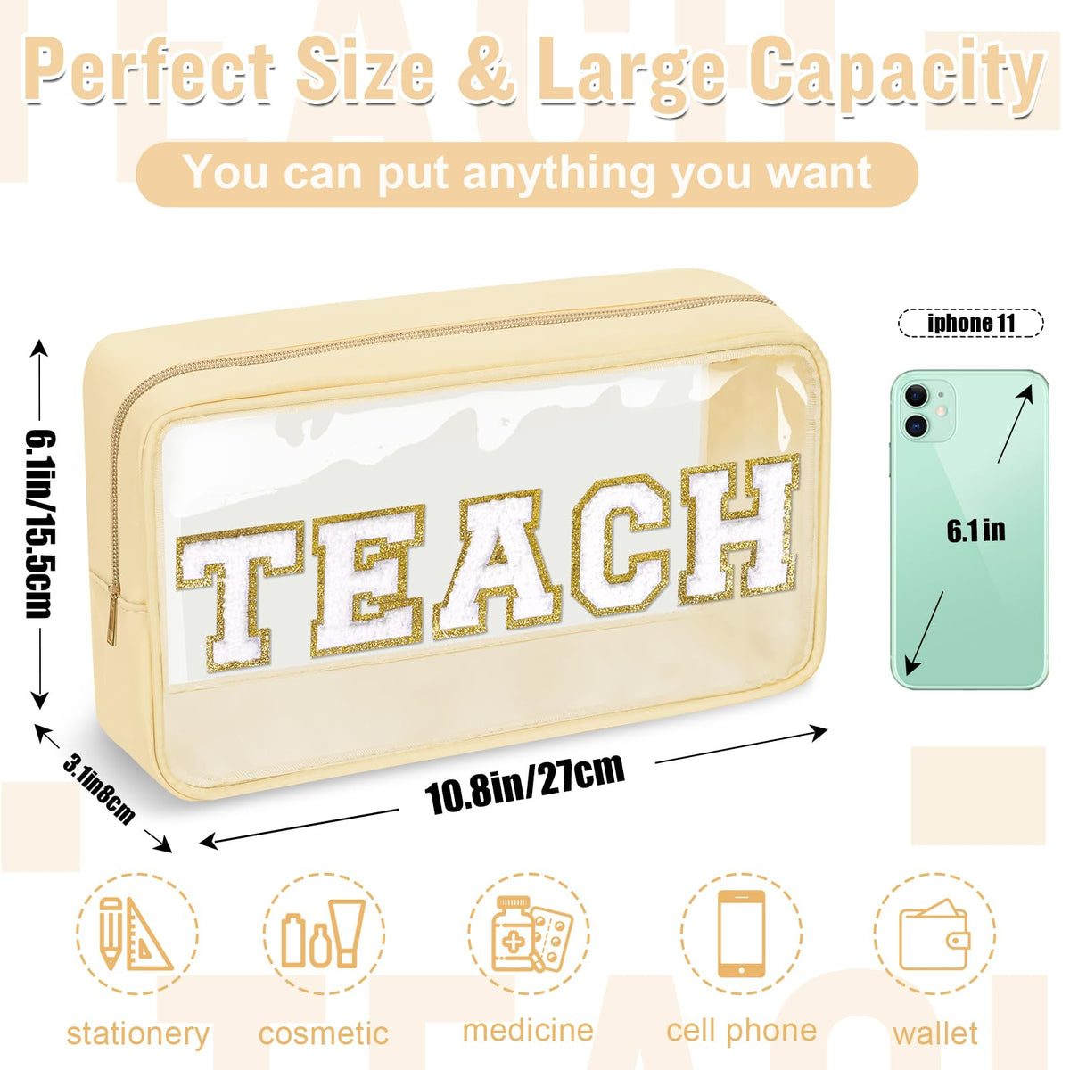 izuzta TEACH bag side view showing large capacity