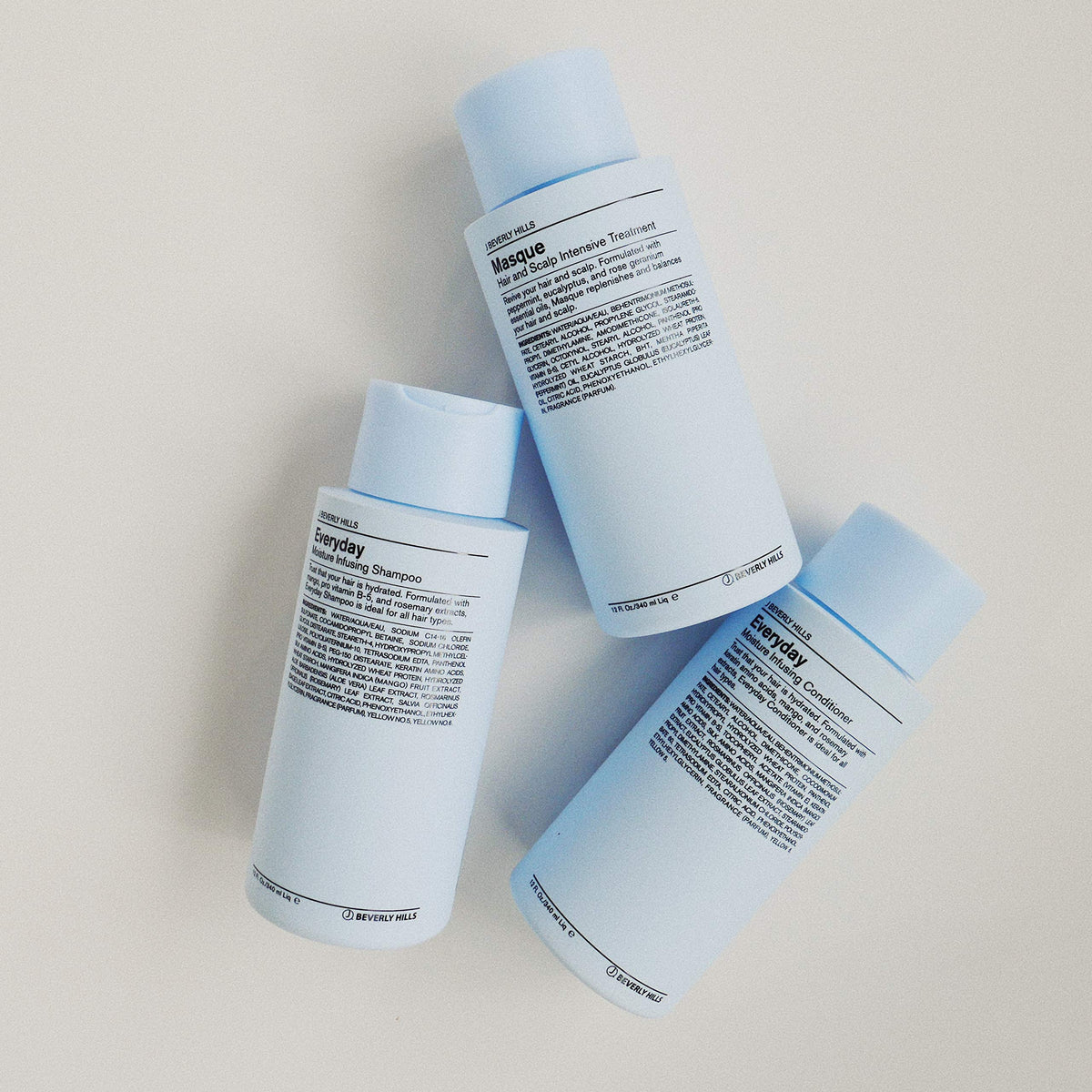 Product label detail emphasizing moisturizing properties and anti-build-up benefits.