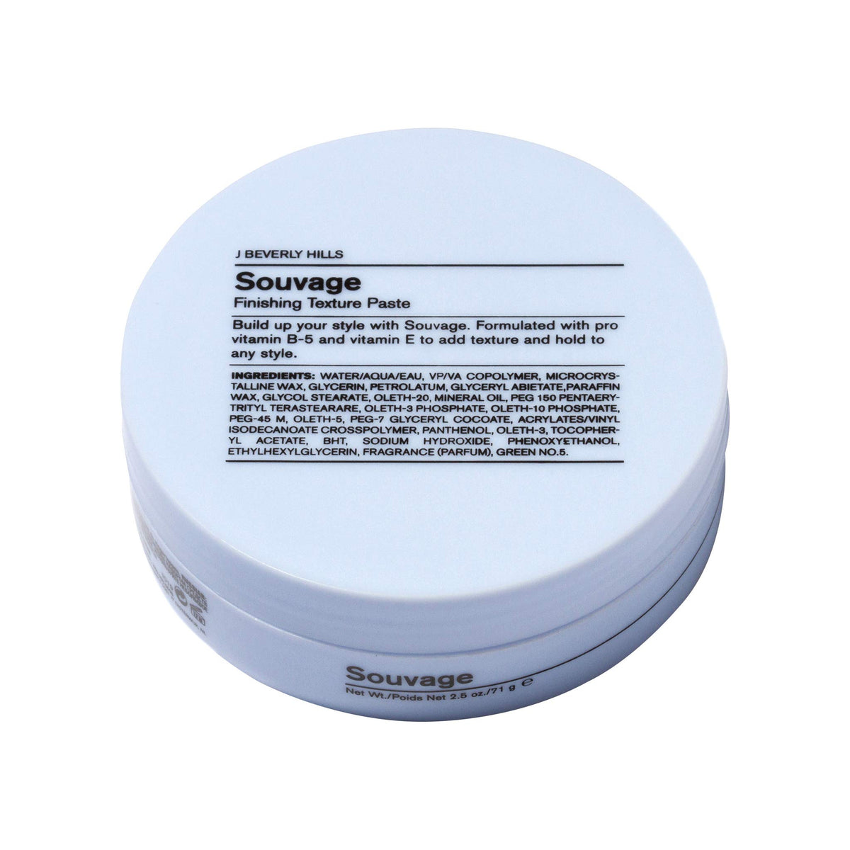 J Beverly Hills Blue Souvage texture paste application demonstrates easy fingertip styling.