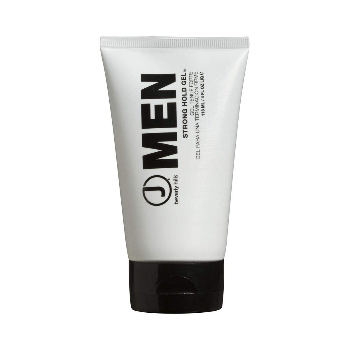 J Beverly Hills strong hold gel bottle with long-lasting hold.