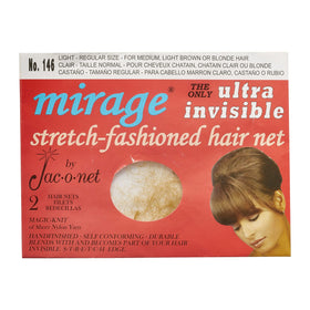 Jac-O-Net Mirage Ultra-Invisible Hair Net Light, discreet protection for hairstyles.