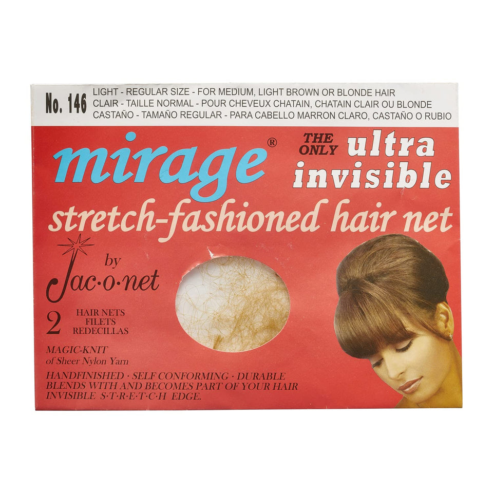 Jac-O-Net Mirage Ultra-Invisible Hair Net Light, discreet protection for hairstyles.