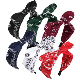 Jaciya floral paisley bandana closeup highlights soft texture and detailed print.