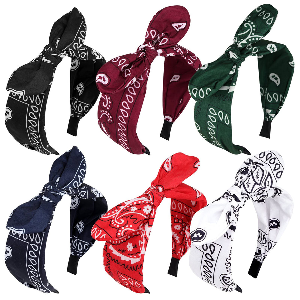 Jaciya bandanas red headband with floral paisley provides secure, stylish all-day wear.