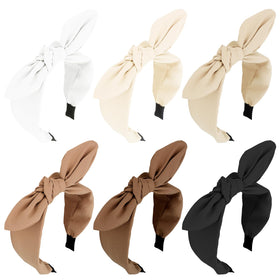 Jaciya knotted bow headband black with all-day comfort and versatile styling