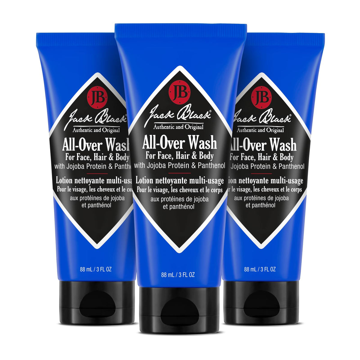 Jack Black All Over Wash bottle front highlights citrus and oakmoss freshness.