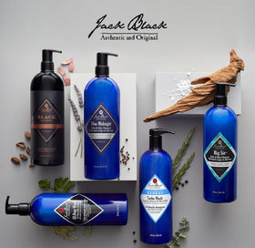 Jack Black All Over Wash sea kelp extract helps balance moisture.