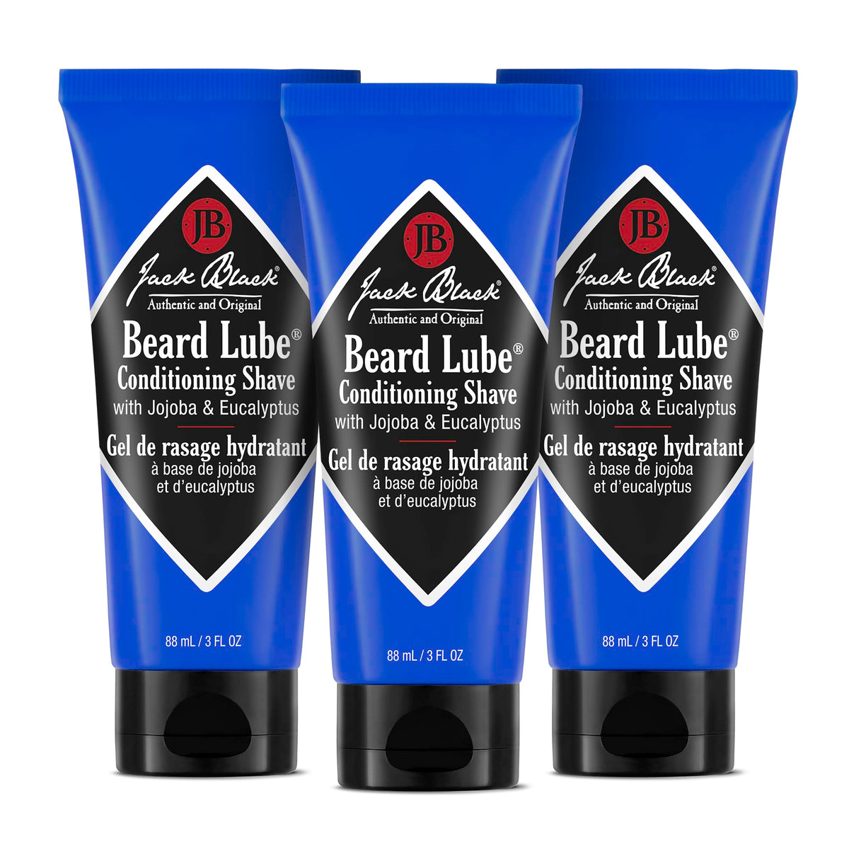 Jack Black Beard Lube Conditioning Shave with transparent texture for precise, smooth shaving