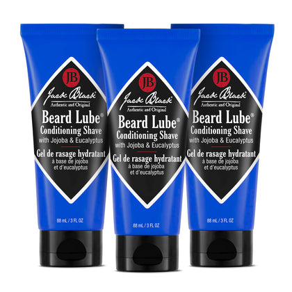 Jack Black Beard Lube Conditioning Shave with transparent texture for precise, smooth shaving