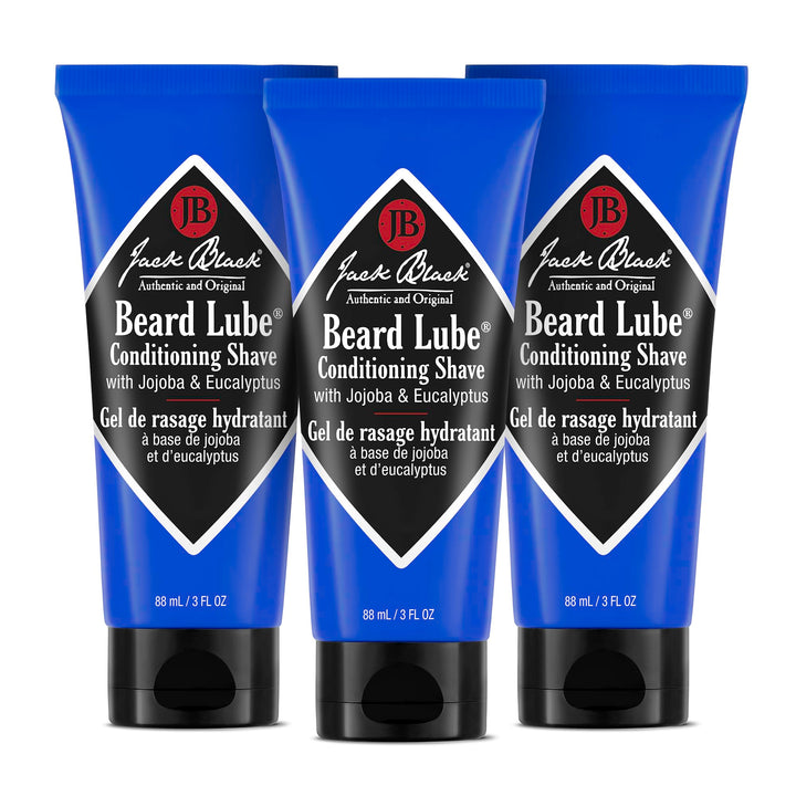 Jack Black Beard Lube Conditioning Shave with transparent texture for precise, smooth shaving