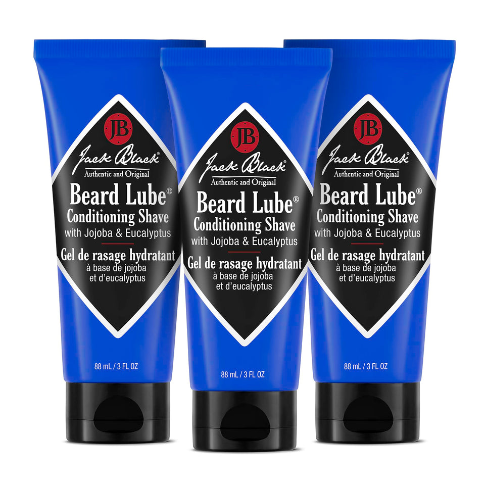 Jack Black Beard Lube Conditioning Shave with transparent texture for precise, smooth shaving