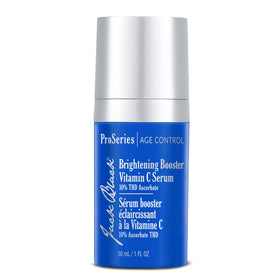 Jack Black Brightening Booster Serum bottle close-up highlighting premium packaging for daily use.