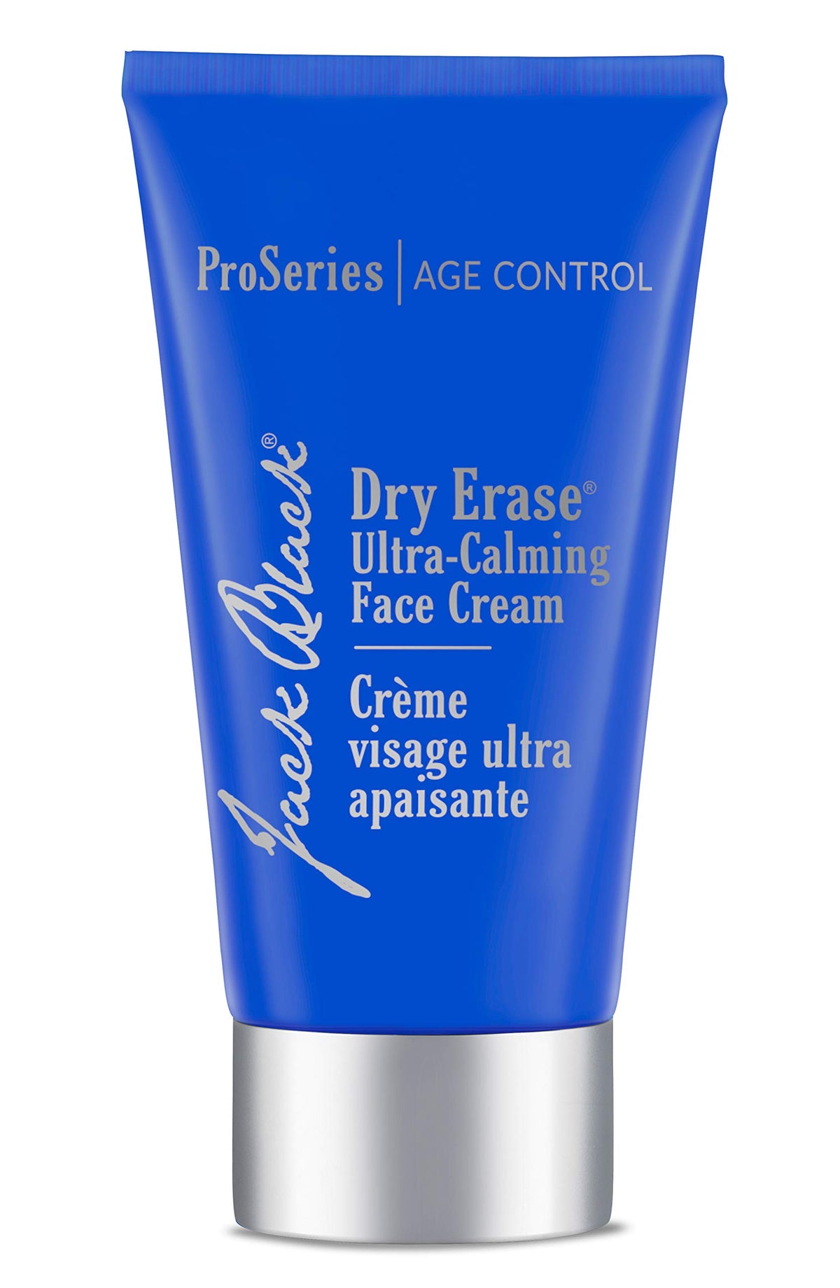Jack Black Dry Erase Ultra-Calming Face Cream bottle for nightly hydration and redness reduction